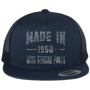 65th Birthday Gift Made In 1950 With Genuine Parts Flat Bill Trucker Hat