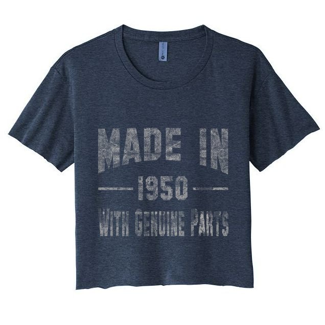 65th Birthday Gift Made In 1950 With Genuine Parts Crop Top