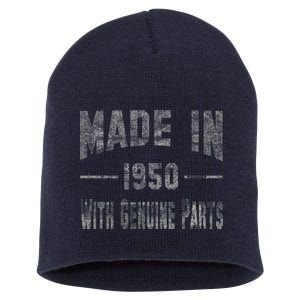 65th Birthday Gift Made In 1950 With Genuine Parts Short Acrylic Beanie