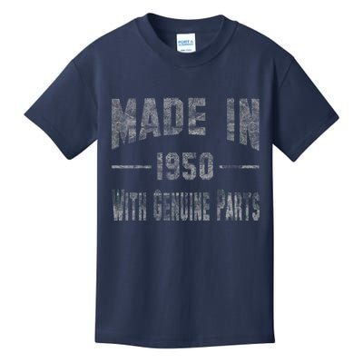 65th Birthday Gift Made In 1950 With Genuine Parts Kids T-Shirt