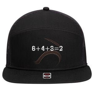 6+4+3=2 643 Double Play Outs Baseball Player Coach Softball 7 Panel Mesh Trucker Snapback Hat