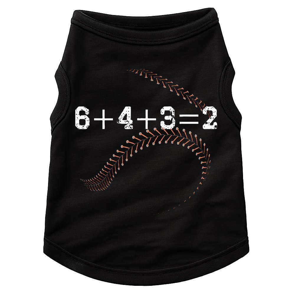6+4+3=2 643 Double Play Outs Baseball Player Coach Softball Doggie Tank