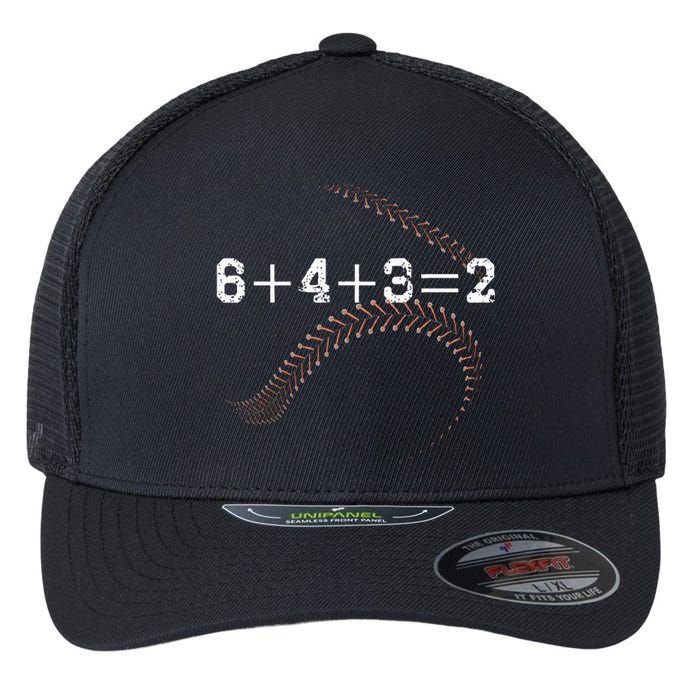 6+4+3=2 643 Double Play Outs Baseball Player Coach Softball Flexfit Unipanel Trucker Cap