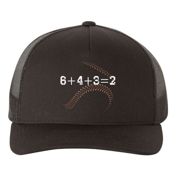 6+4+3=2 643 Double Play Outs Baseball Player Coach Softball Yupoong Adult 5-Panel Trucker Hat