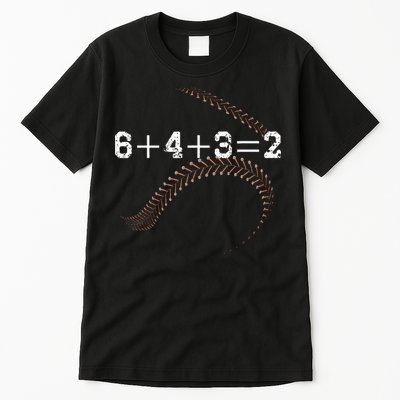 6+4+3=2 643 Double Play Outs Baseball Player Coach Softball Tall T-Shirt