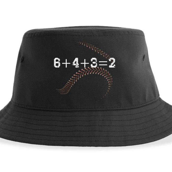 6+4+3=2 643 Double Play Outs Baseball Player Coach Softball Sustainable Bucket Hat