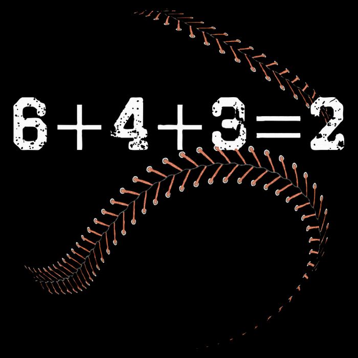 6+4+3=2 643 Double Play Outs Baseball Player Coach Softball Drawstring Bag