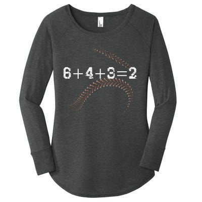 6+4+3=2 643 Double Play Outs Baseball Player Coach Softball Women's Perfect Tri Tunic Long Sleeve Shirt