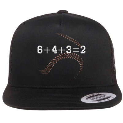 6+4+3=2 643 Double Play Outs Baseball Player Coach Softball Flatbill Hat