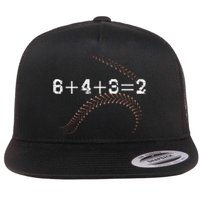 6+4+3=2 643 Double Play Outs Baseball Player Coach Softball Flat Bill Trucker Hat