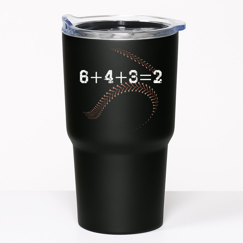 6+4+3=2 643 Double Play Outs Baseball Player Coach Softball Tumbler