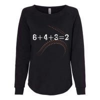 6+4+3=2 643 Double Play Outs Baseball Player Coach Softball Womens California Wash Sweatshirt