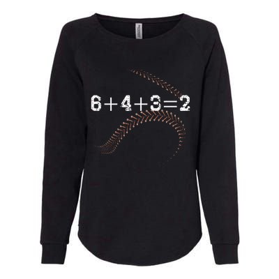 6+4+3=2 643 Double Play Outs Baseball Player Coach Softball Womens California Wash Sweatshirt