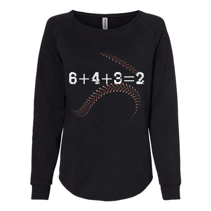 6+4+3=2 643 Double Play Outs Baseball Player Coach Softball Womens California Wash Sweatshirt