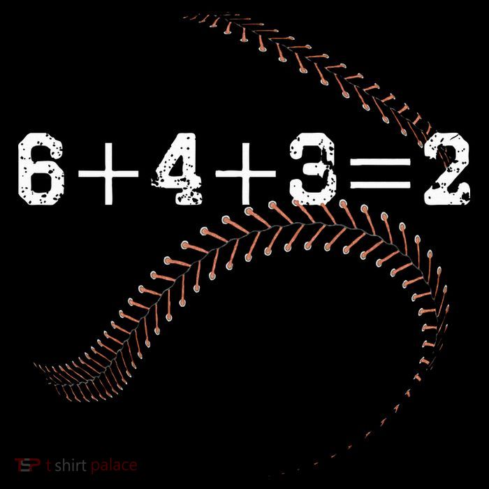 6+4+3=2 643 Double Play Outs Baseball Player Coach Softball Premium T-Shirt