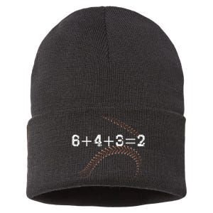 6+4+3=2 643 Double Play Outs Baseball Player Coach Softball Sustainable Knit Beanie