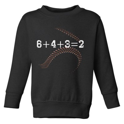6+4+3=2 643 Double Play Outs Baseball Player Coach Softball Toddler Sweatshirt