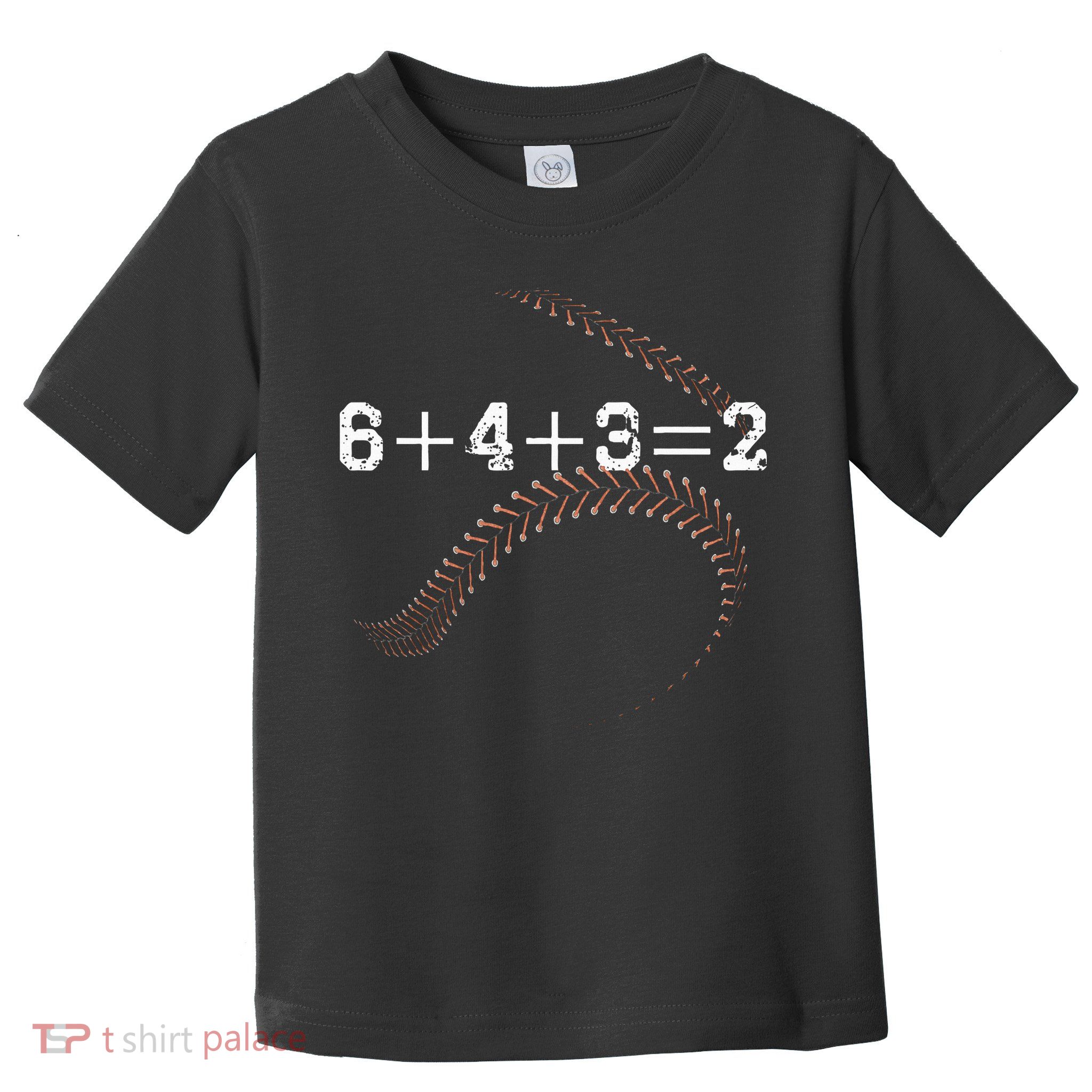 6+4+3=2 643 Double Play Outs Baseball Player Coach Softball Toddler T-Shirt