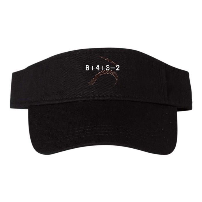 6+4+3=2 643 Double Play Outs Baseball Player Coach Softball Valucap Bio-Washed Visor