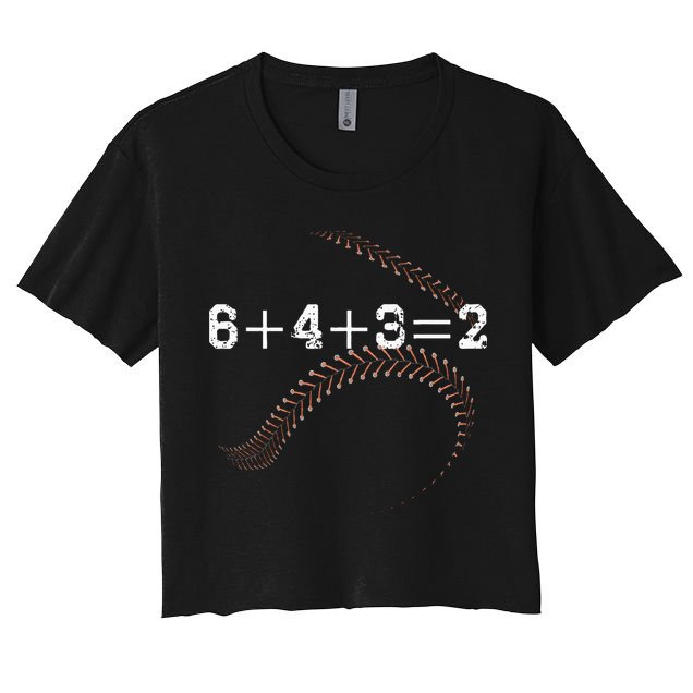 6+4+3=2 643 Double Play Outs Baseball Player Coach Softball Crop Top