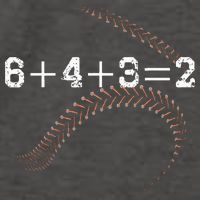 6+4+3=2 643 Double Play Outs Baseball Player Coach Softball Vector Backpack