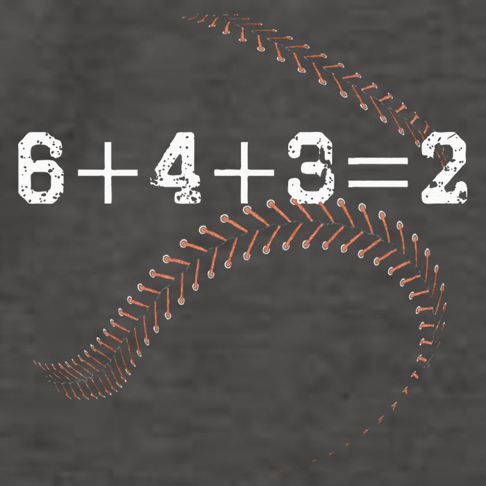 6+4+3=2 643 Double Play Outs Baseball Player Coach Softball Vector Backpack
