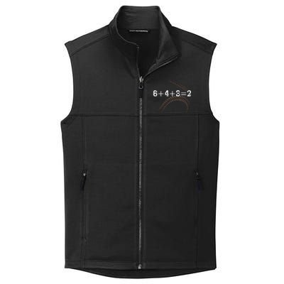 6+4+3=2 643 Double Play Outs Baseball Player Coach Softball Collective Smooth Fleece Vest