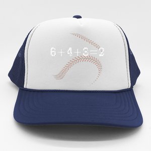 6+4+3=2 643 Double Play Outs Baseball Player Coach Softball Trucker Hat