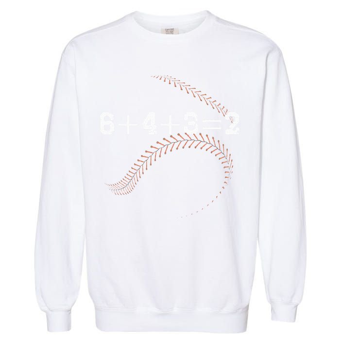6+4+3=2 643 Double Play Outs Baseball Player Coach Softball Garment-Dyed Sweatshirt