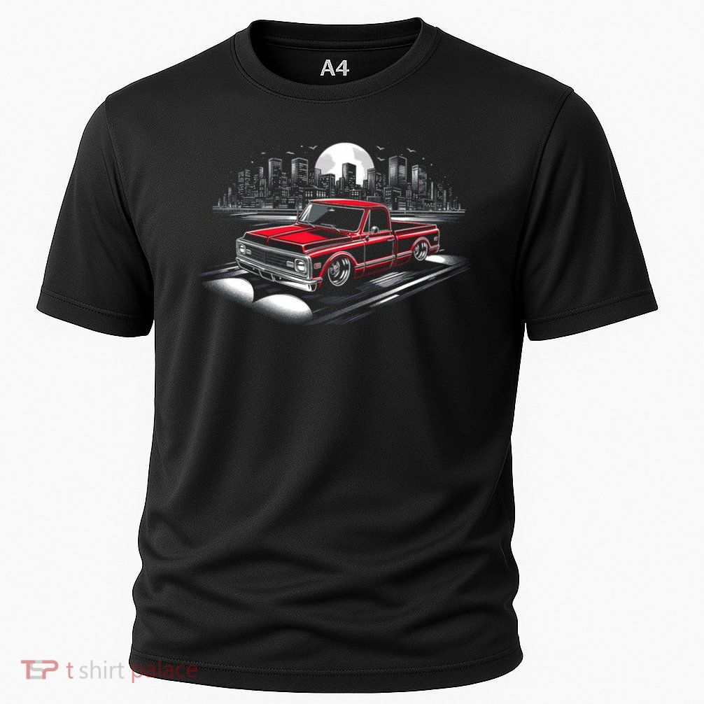 67 72 C10 Pickup Truck Slammed Lowered Airride Cooling Performance Crew T-Shirt