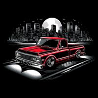 67 72 Classic C10 Pickup Truck Slammed Lowered Airride City Backpack