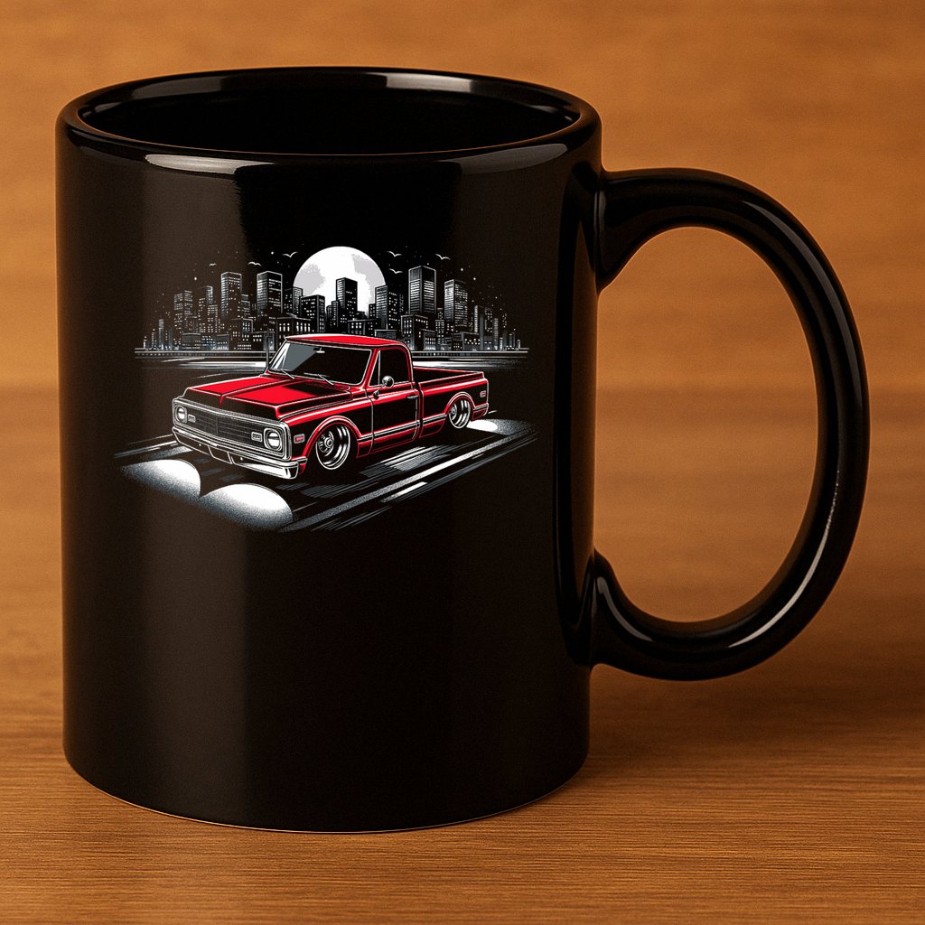 67 72 Classic C10 Pickup Truck Slammed Lowered Airride 11oz C Handle Ceramic Mug