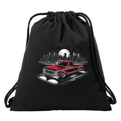 67 72 Classic C10 Pickup Truck Slammed Lowered Airride Drawstring Bag