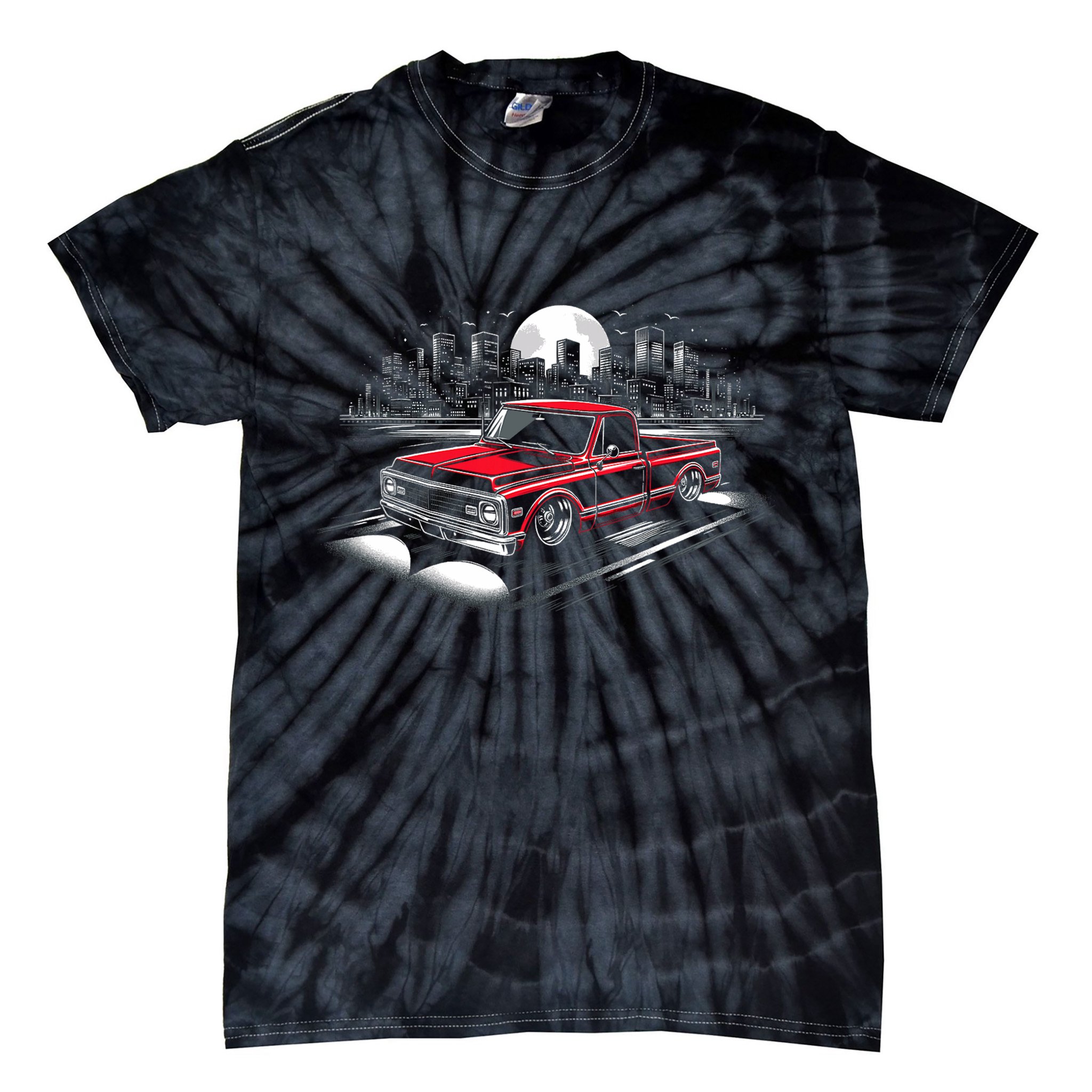 67 72 Classic C10 Pickup Truck Slammed Lowered Airride Tie-Dye T-Shirt