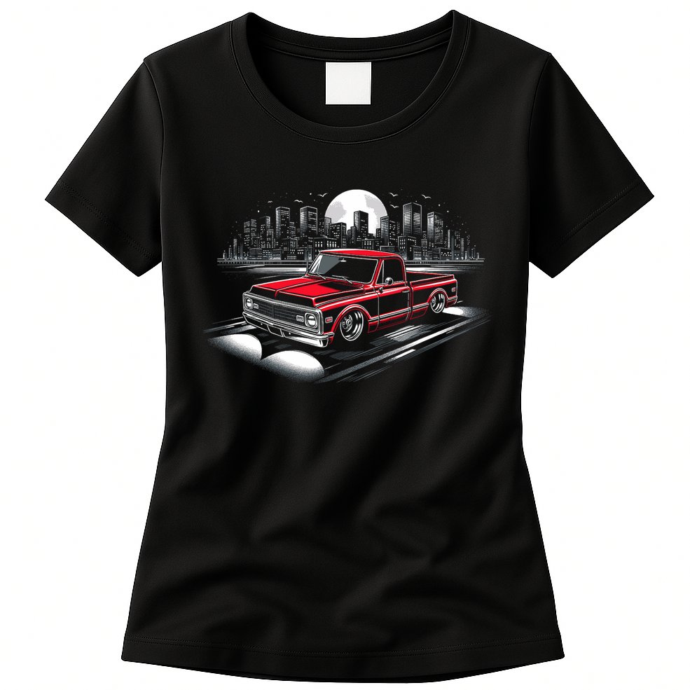 67 72 Classic C10 Pickup Truck Slammed Lowered Airride Womens T-Shirt