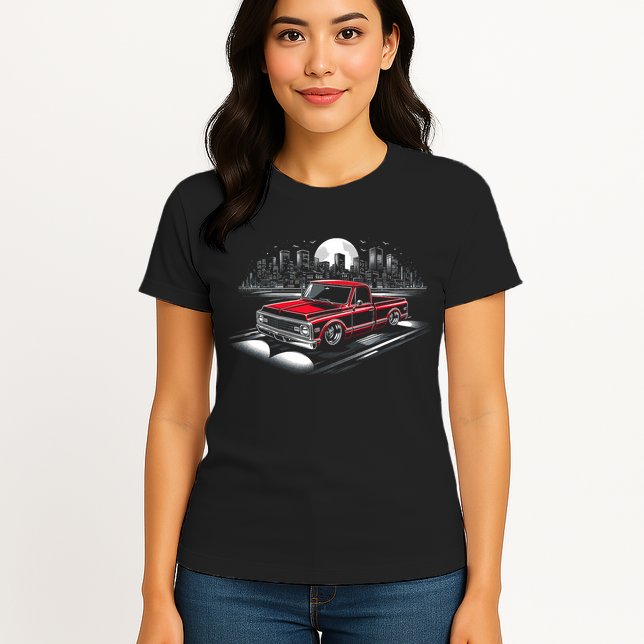 67 72 Classic C10 Pickup Truck Slammed Lowered Airride Womens T-Shirt