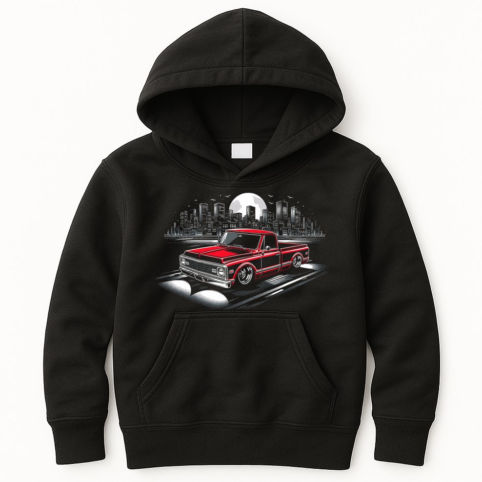 67 72 Classic C10 Pickup Truck Slammed Lowered Airride Kids Hoodie