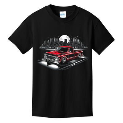 67 72 Classic C10 Pickup Truck Slammed Lowered Airride Kids T-Shirt