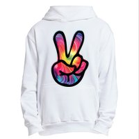 60s 70s Tie Dye Peace Hand Sign Hippie Urban Pullover Hoodie