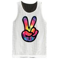 60s 70s Tie Dye Peace Hand Sign Hippie Mesh Reversible Basketball Jersey Tank