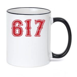 617 Area Code Boston Fan Baseball 11oz Black Color Changing Mug