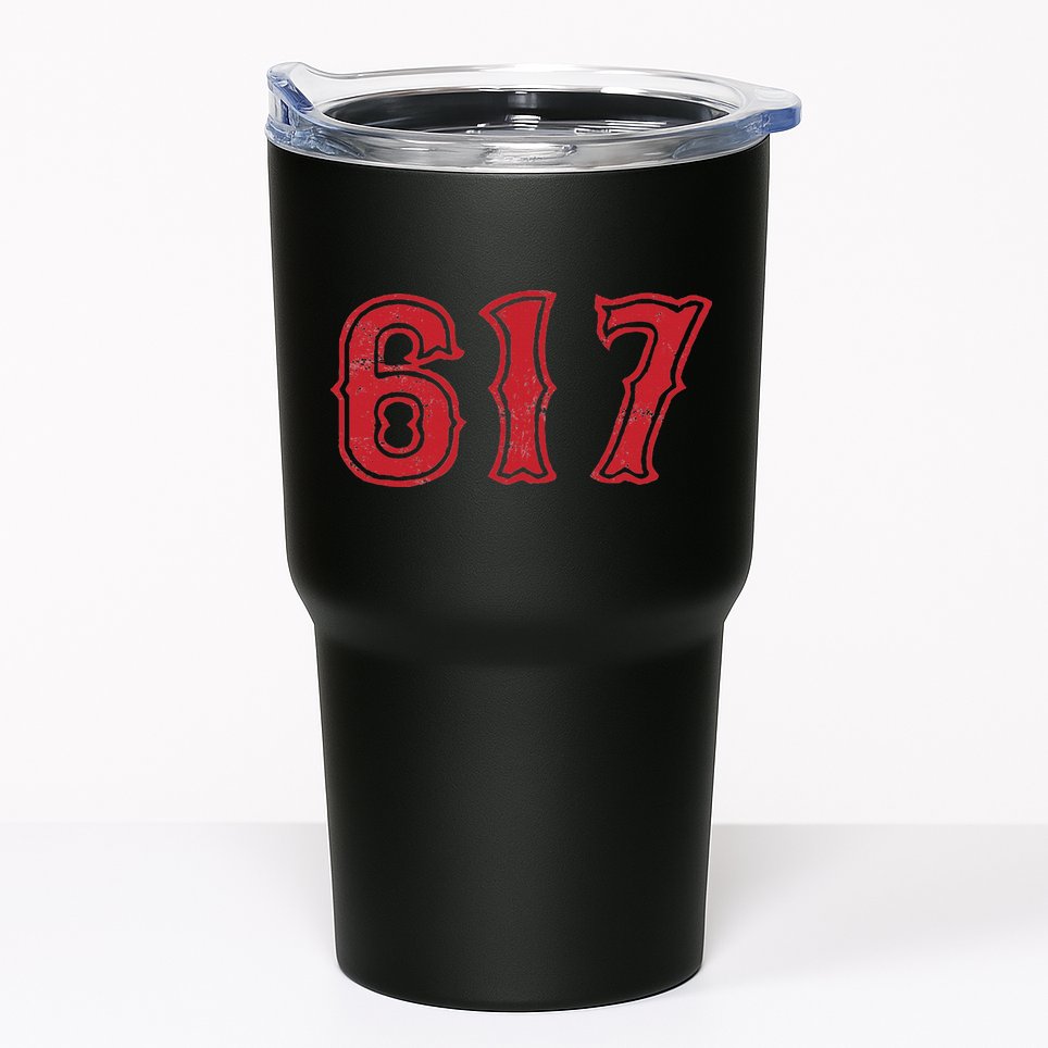 617 Area Code Boston Fan Baseball Tumbler