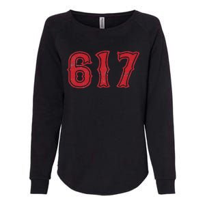 617 Area Code Boston Fan Baseball Womens California Wash Sweatshirt