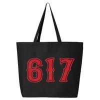 617 Area Code Boston Fan Baseball 25L Jumbo Tote