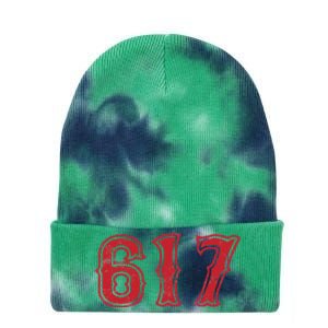 617 Area Code Boston Fan Baseball Tie Dye 12in Knit Beanie