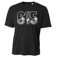 615 Area Code Pride Nashville Tennessee Skyline Vintage Cooling Performance Crew T-Shirt