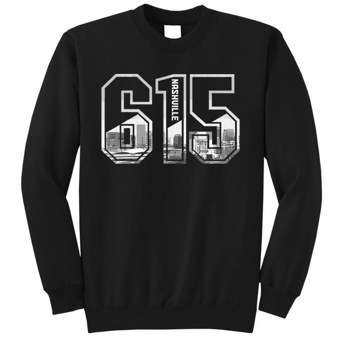 615 Area Code Pride Nashville Tennessee Skyline Vintage Sweatshirt