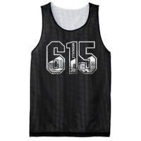 615 Area Code Pride Nashville Tennessee Skyline Vintage Mesh Reversible Basketball Jersey Tank