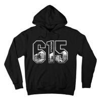 615 Area Code Pride Nashville Tennessee Skyline Vintage Tall Hoodie