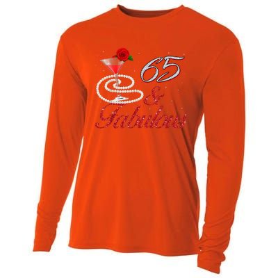 65 And Fabulous 65th Birthday 65 Years Old Bday Cooling Performance Long Sleeve Crew